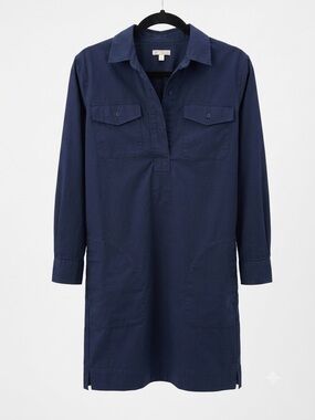 Gap Navy Autumn Shirt Dress | Size Small | Cotton | Preppy